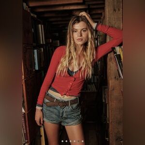 Free people going places cardi ( red )